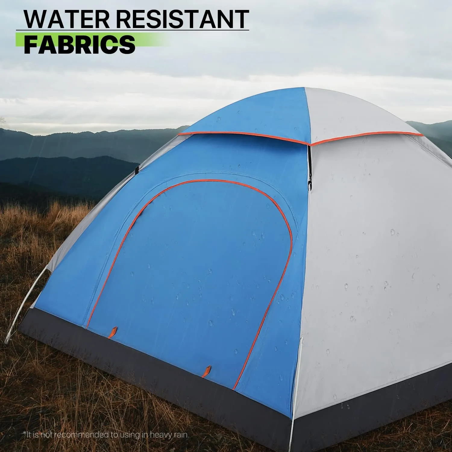 Magshion Camping Tent for 1 or 2 Person Weatherproof Spacious Lightweight Portable Backpacking Blue Dome Tent with Carry Bag for Backpacking Traveling, Easy Set Up