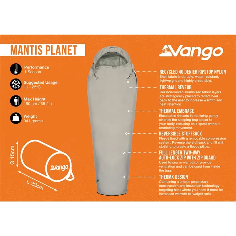 Mantis Planet Travel Sleeping Bag (14°C)