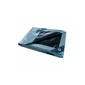 Manufacturer Varies Tarp, Black/Silver, 9.5 ft L, 7.33 ft W 5WTN5 - 1 Each