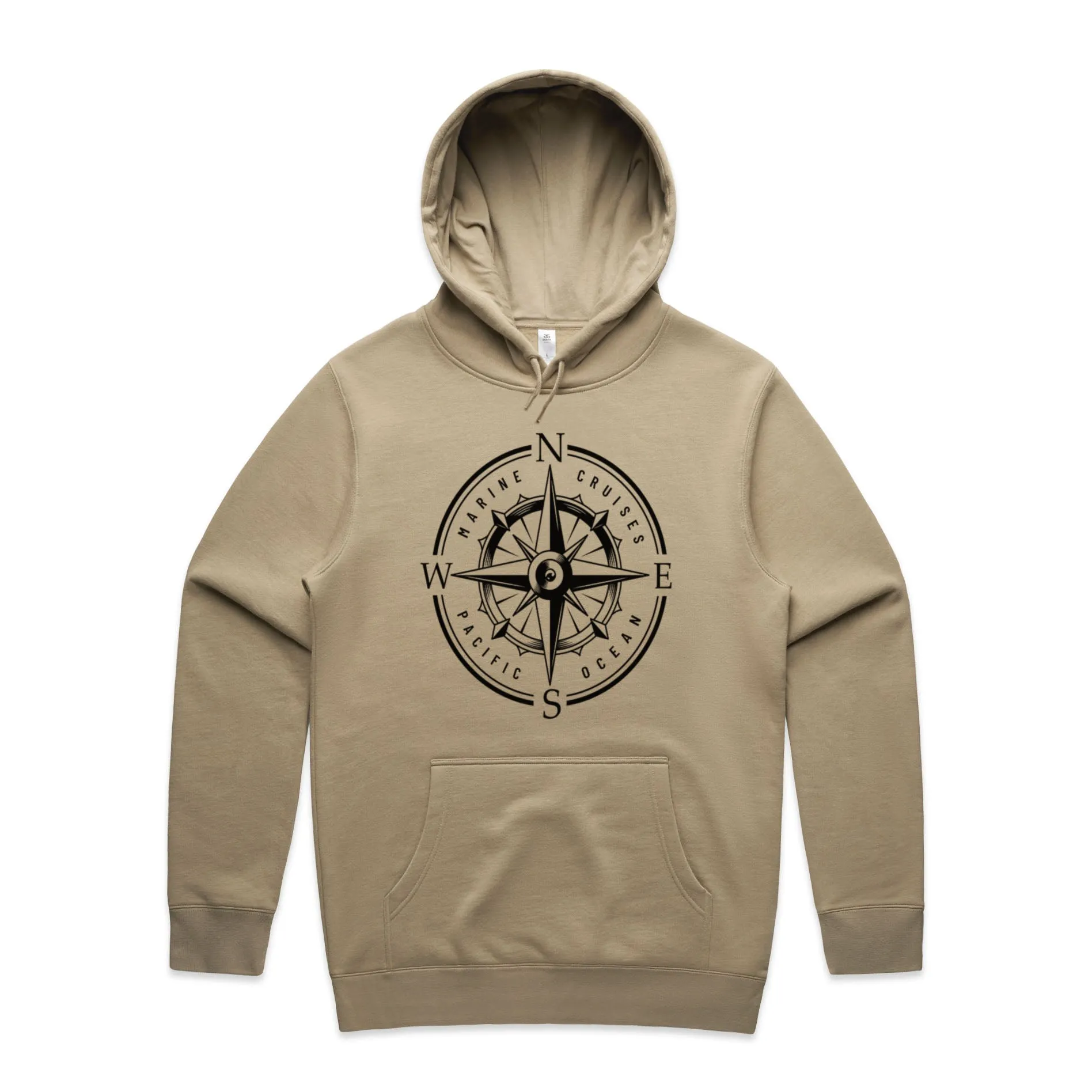 Marine Voyage Compass – Men's Hooded Sweatshirt
