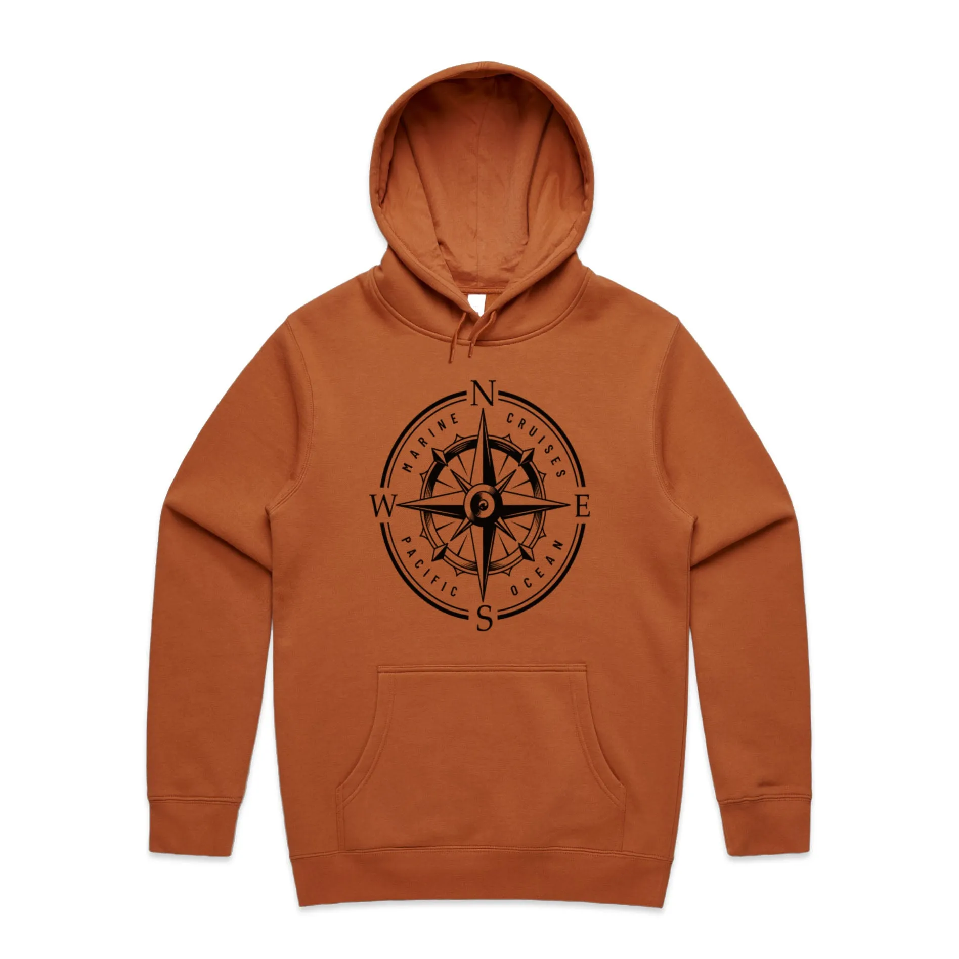Marine Voyage Compass – Men's Hooded Sweatshirt