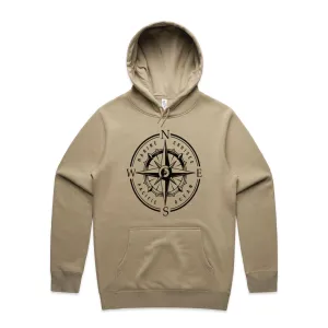 Marine Voyage Compass – Men's Hooded Sweatshirt