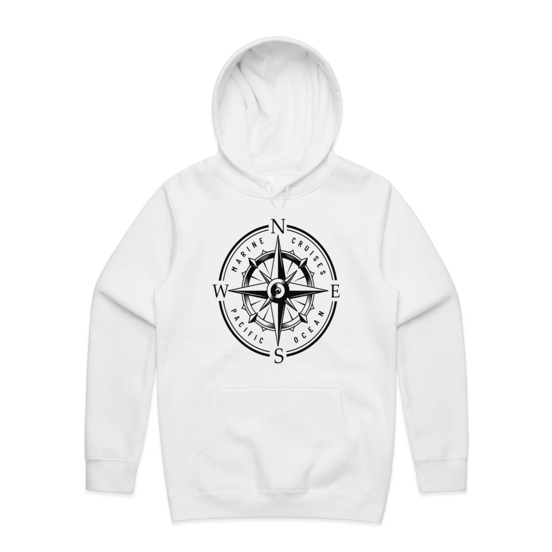 Marine Voyage Compass – Men's Hooded Sweatshirt