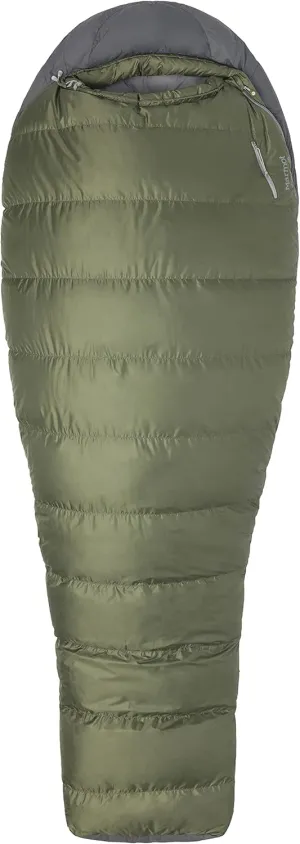 MARMOT Ironwood Mummy Sleeping Bag - 650 Fill Down, Lightweight, 30-Degree Rating, Bomber Green/Steel Onyx, Regular
