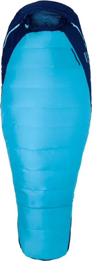 Marmot Women’s Trestles 15° Sleeping Bag | Insulated, Water-Resistant, Left-Zip, French Blue/Harbor Blue