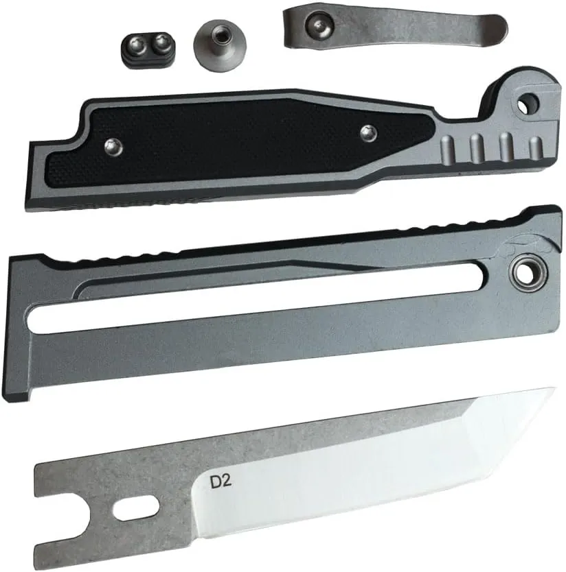 MASALONG Folding Pocket Knife for Men Survival Camping Outdoor edc Knives, D2 Steel Blade,Aluminium CNC handle Kni265
