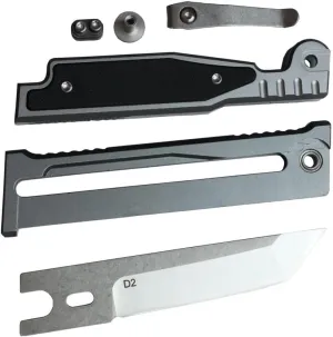 MASALONG Folding Pocket Knife for Men Survival Camping Outdoor edc Knives, D2 Steel Blade,Aluminium CNC handle Kni265