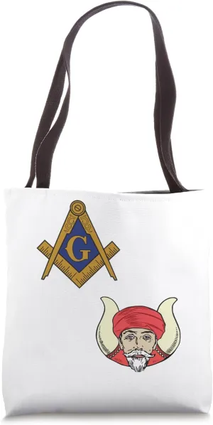 Mason MOVPER Split Masonic Grotto Mystic Veiled Prophets Bl Tote Bag