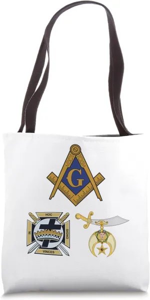 Masonic Knights Templar Shrine Blue Mason Shriner York Rite Tote Bag