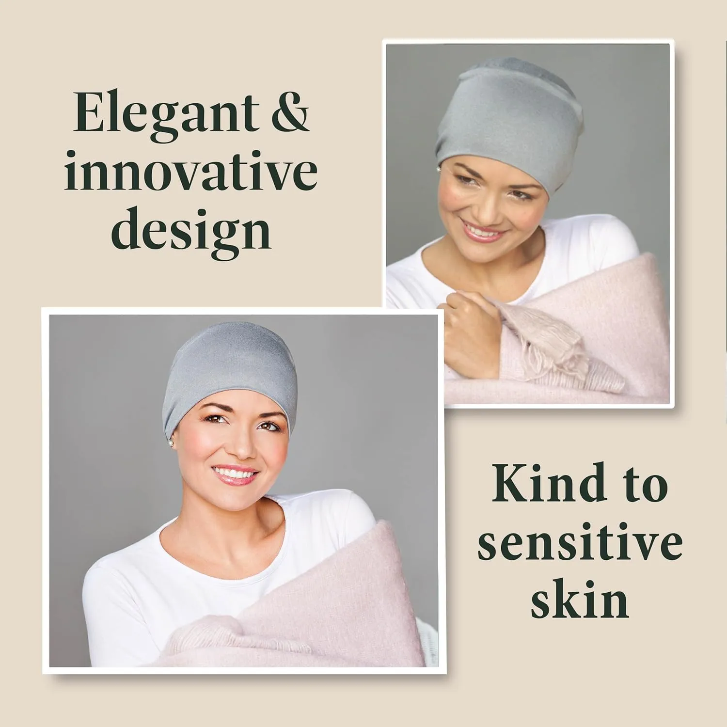 MASUMI Chemo Organic Headwear - Sleep Cap | Cancer Headwear for Men & Women | Unisex Sleeping Hat | 95% Cotton Beanie