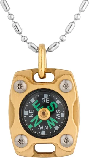 MecArmy CMP/CMP2 Mini Compass- Meaningful Graduation Birthday Gifts for Men Women, EDC Titanium/Brass/Copper Pocket Compass for Hiking SurvivaI, IPX5 Waterproof, Glow in The Dark, Necklace Pendant