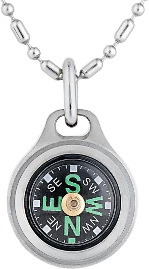 MecArmy CMP/CMP2 Mini Compass- Meaningful Graduation Birthday Gifts for Men Women, EDC Titanium/Brass/Copper Pocket Compass for Hiking SurvivaI, IPX5 Waterproof, Glow in The Dark, Necklace Pendant