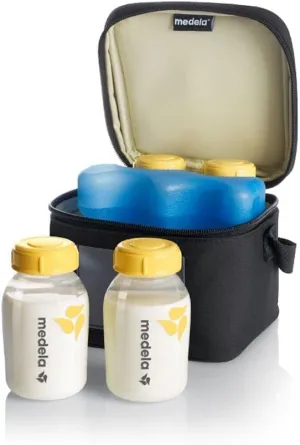 Medela Cooler Bag with 150 ml BPA-Free Bottles - Set of 4 Storage Bottles for expressing, Freezing and Storing Breast Milk, with a Storage Bag for Transporting Breast Milk