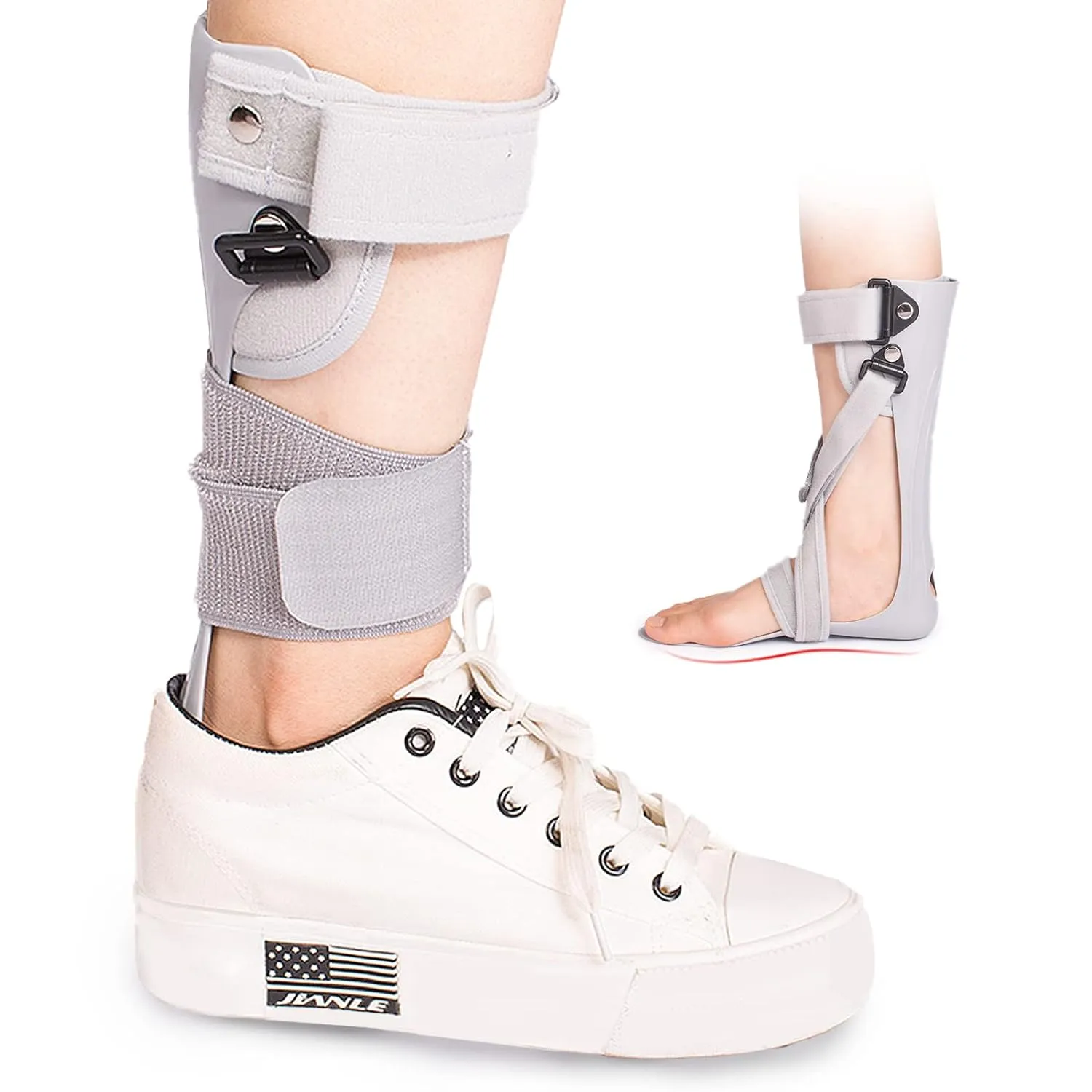 Medical Afo Foot Drop Brace Splint Ankle Foot Orthosis AFO Walking with Shoes or Sleeping for Men Women Stroke Hemiplegia Foot Drop Postural Correction Brace （Medium-Left）