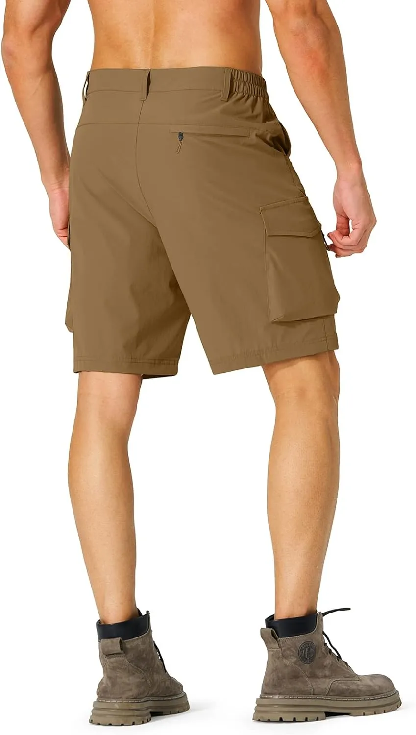 Men's Hiking Cargo Shorts Quick Dry Lightweight Travel Shorts with Multi Pockets for Fishing Camping Golf