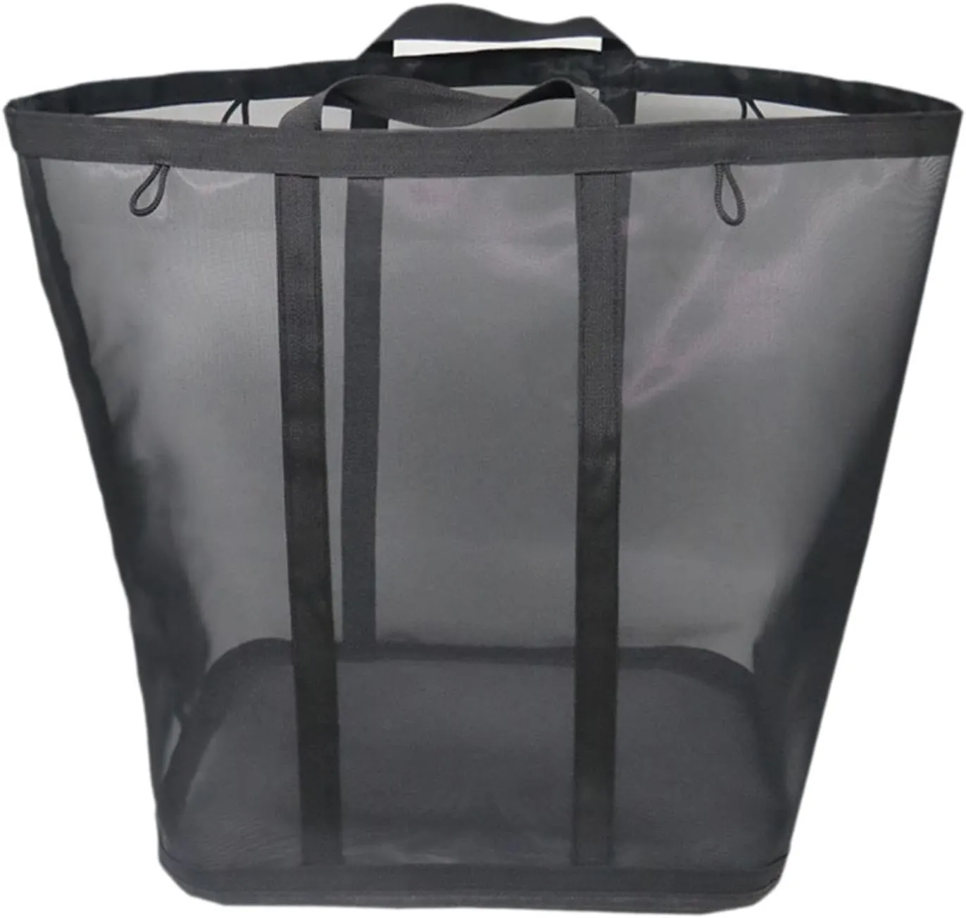 Mesh Beach Bag Camping Handbag Laundry Basket Versatile Use Swimming Pool Bag Foldable Laundry Hamper for Utensils Clothing, small