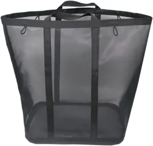 Mesh Beach Bag Camping Handbag Laundry Basket Versatile Use Swimming Pool Bag Foldable Laundry Hamper for Utensils Clothing, small