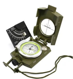 Metal Sighting Compass Portable Dial for Hiking and Outdoor Activities