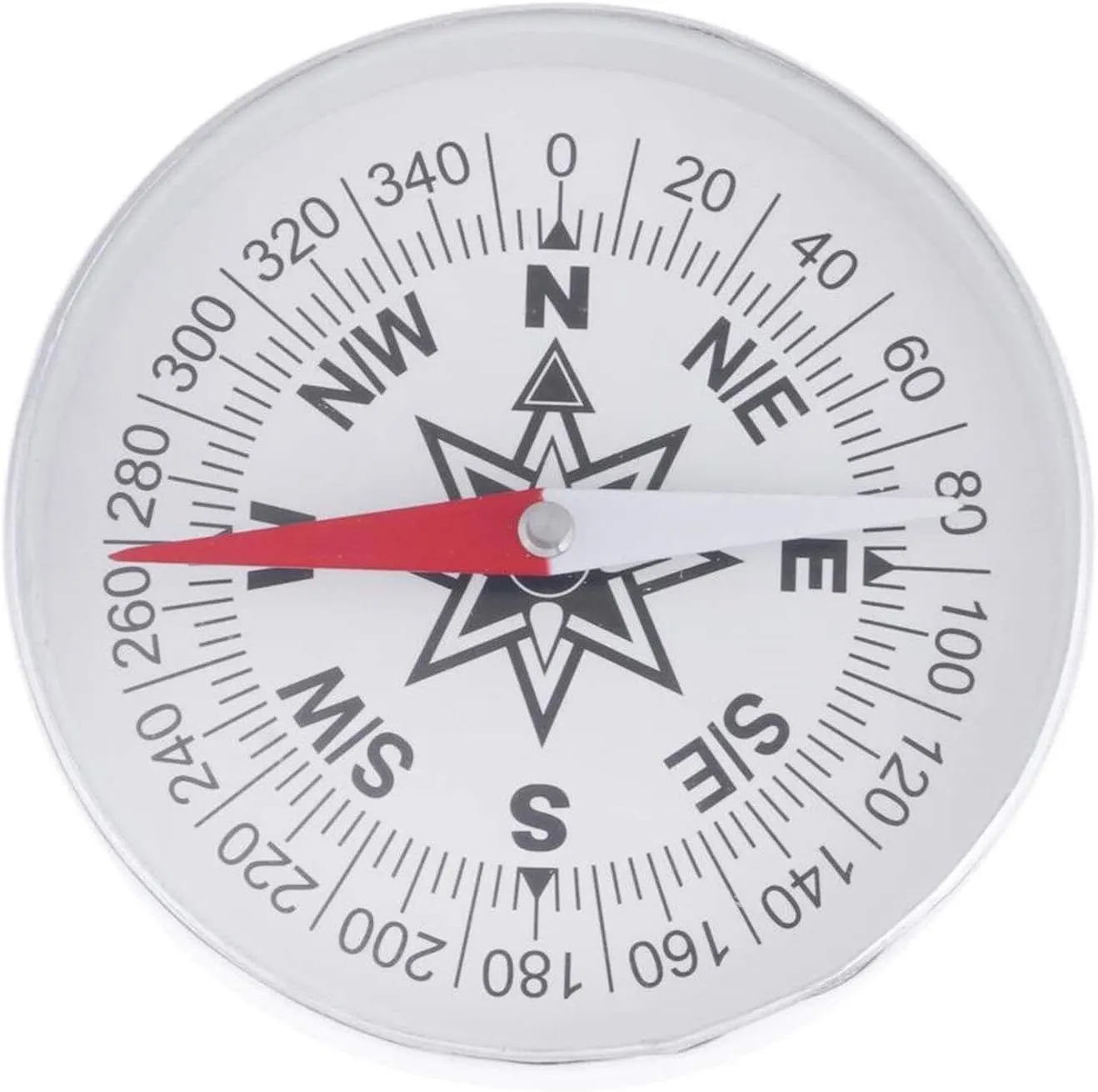 Metal Survival Sighting Compass, Waterproof Emergency Tool for Mountaineering, Kayaking, Boating, Hiking & Camping