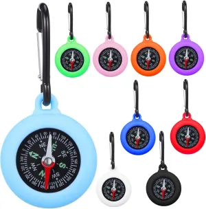 Mikinona 9pcs Portable Weatherproof Mini Compass for Hiking Camping Outdoor Adventures Essential for Navigating All Conditions