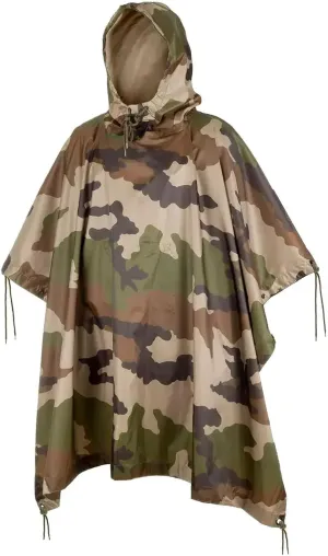Mil-Tec Adult Ripstop Wet Weather Lightweight Waterproof Multi-Use Rain Poncho with Hood - Use as Bivouac Sack, Shelter Tent