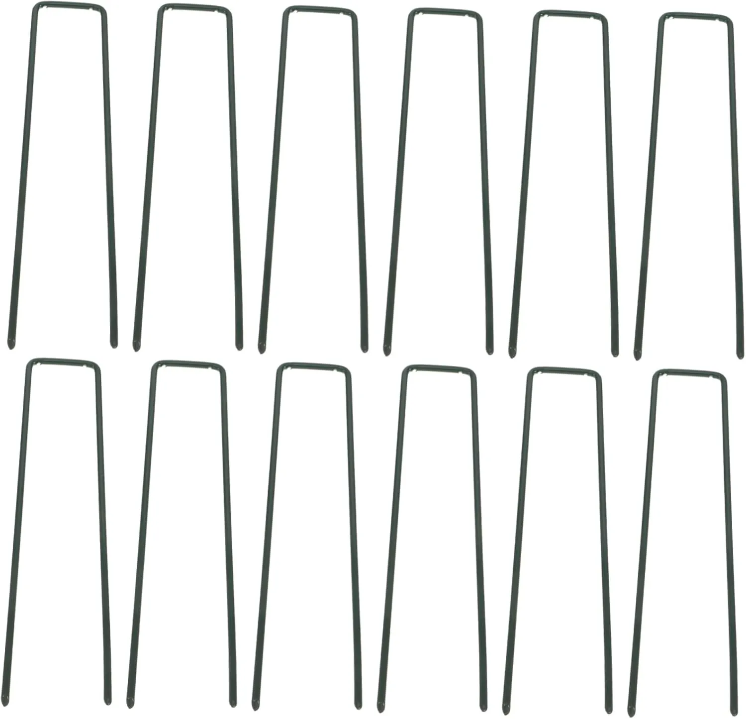 Milisten U-Shaped DIY Stakes 30pcs Lawn Fastening Nails Tarp Pegs Ground Stakes Gaskets