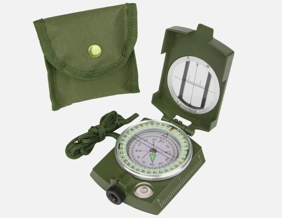 Military Compass for Hiking,Lensatic Sighting Waterproof,Durable,Inclinometer for Camping,Boy Scount,Geology Activities Boating