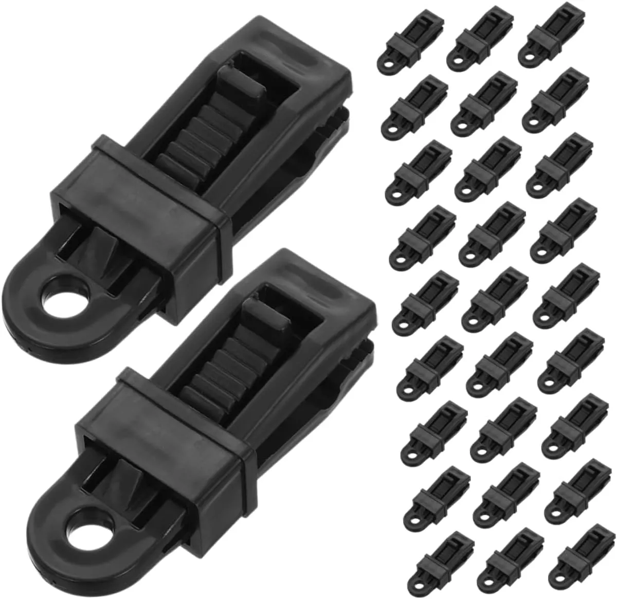 Mipcase 50pcs Heavy Duty Windproof Tent Clamps with Lock Grip Durable Tarp Clips for Outdoor Camping Canopy Holders and Tarpaulin Anchors for Tents and Awnings
