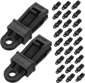 Mipcase 50pcs Heavy Duty Windproof Tent Clamps with Lock Grip Durable Tarp Clips for Outdoor Camping Canopy Holders and Tarpaulin Anchors for Tents and Awnings