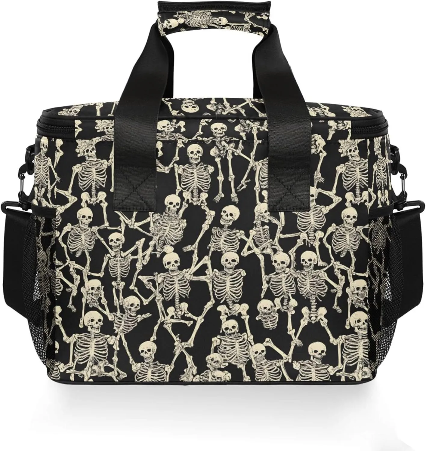 MNSRUU Cooler Bag Skull Stars Soft Cooler Bag Insulated Lunch Totes Picnic Bag Beach Cooler Lunch Box Container with Adjustable Shoulder Strap