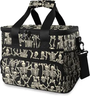 MNSRUU Cooler Bag Skull Stars Soft Cooler Bag Insulated Lunch Totes Picnic Bag Beach Cooler Lunch Box Container with Adjustable Shoulder Strap