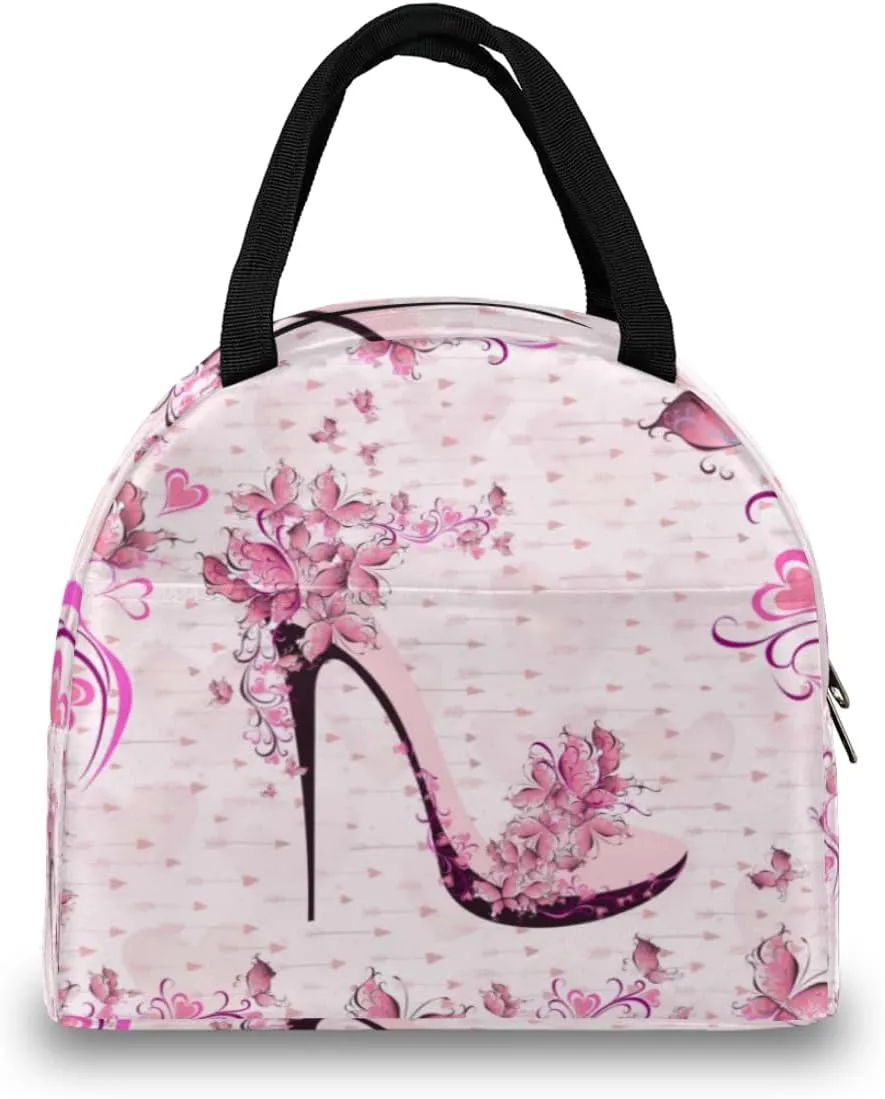 Modern Romance Theme Lunch Tote Bag Reusable Insulated Bags Waterproof Adult Portable Meal Cooler Pack for Women Men Picnic Office Work Travel