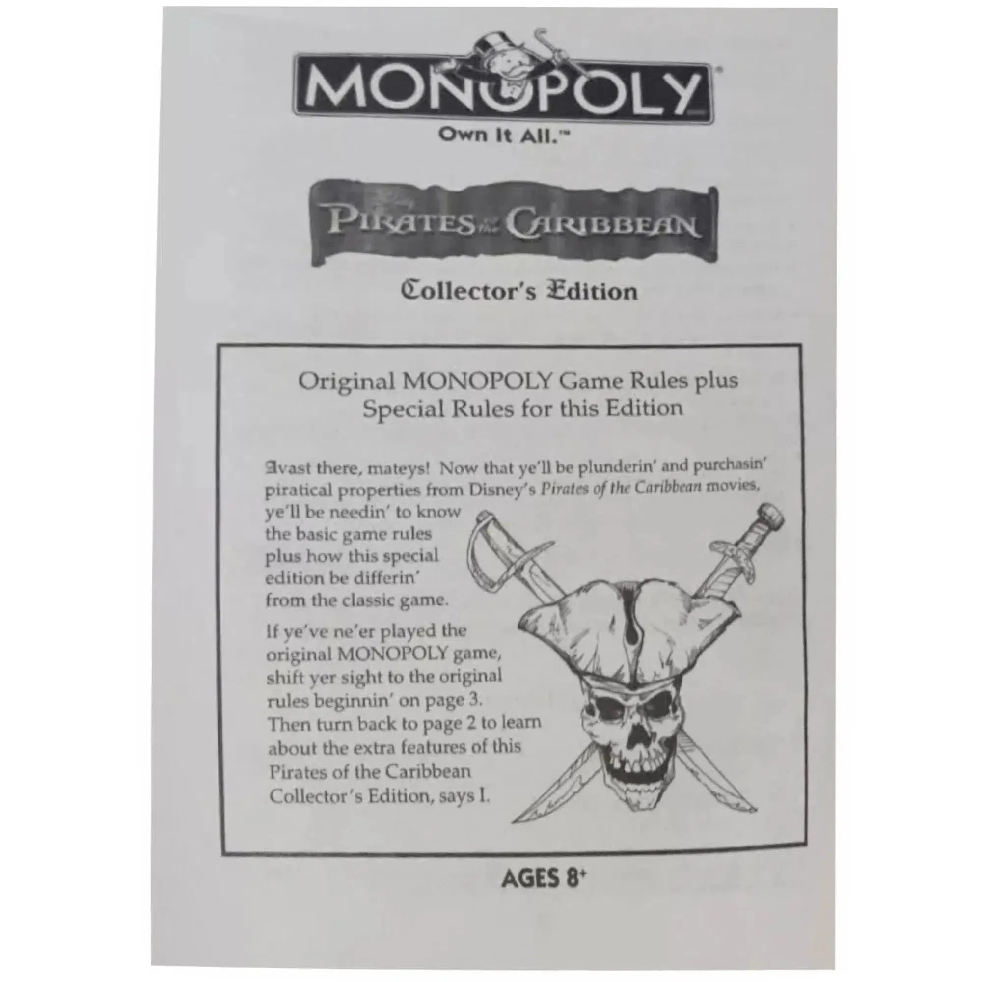 Monopoly - Pirates of the Caribbean - Collector's Edition
