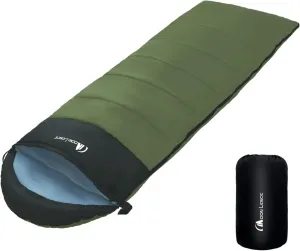 MOON LENCE Sleeping Bag, Envelope Style, 3.09 lbs, Lightweight, Waterproof, Compact, for Camping, Climbing, Spring, Summer, Fall, Winter