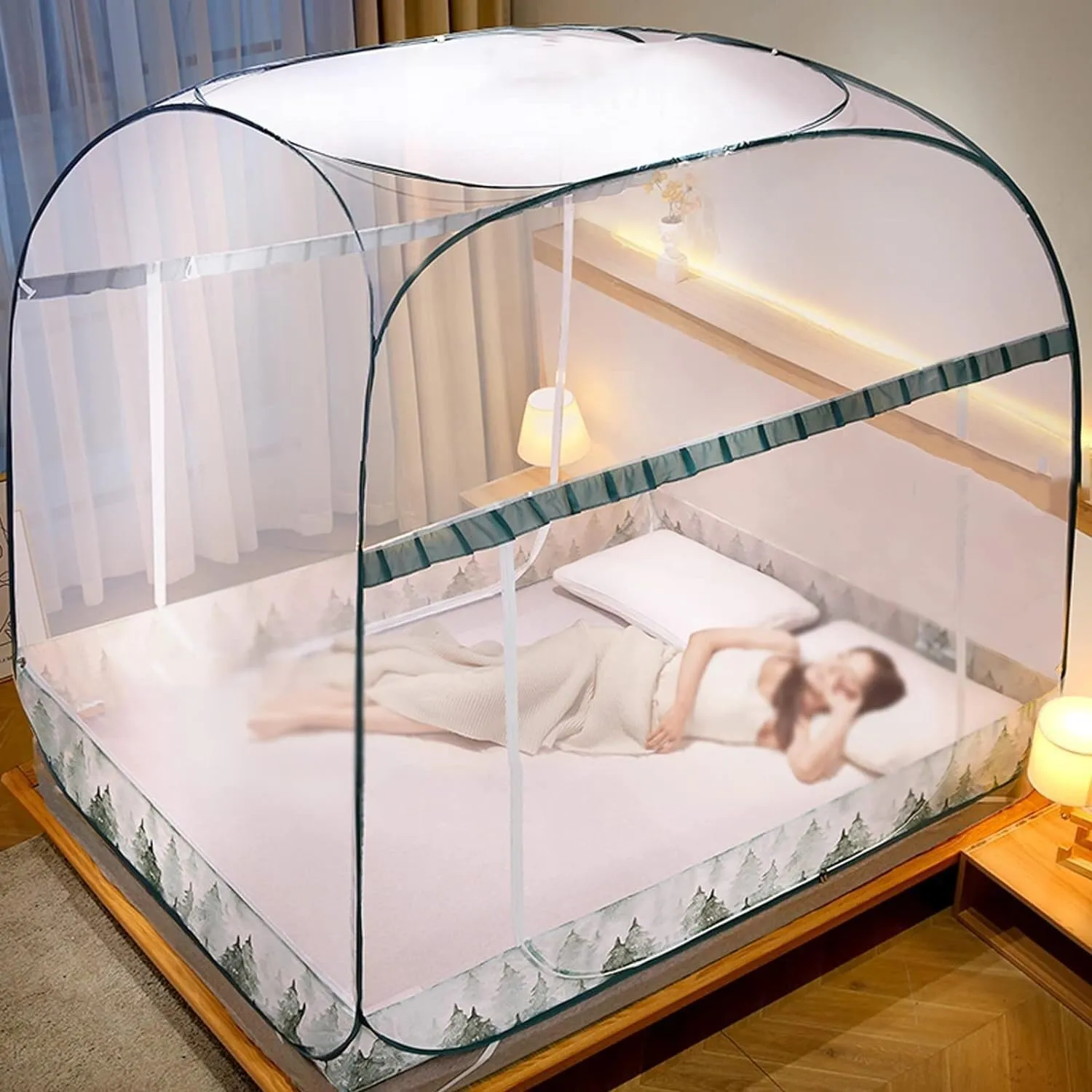 Mosquito Net Tent,Foldable Mosquito Net Bed Canopy,Portable Travel Mosquito Mesh Net,Canopy,Insect Screen(1.35m)