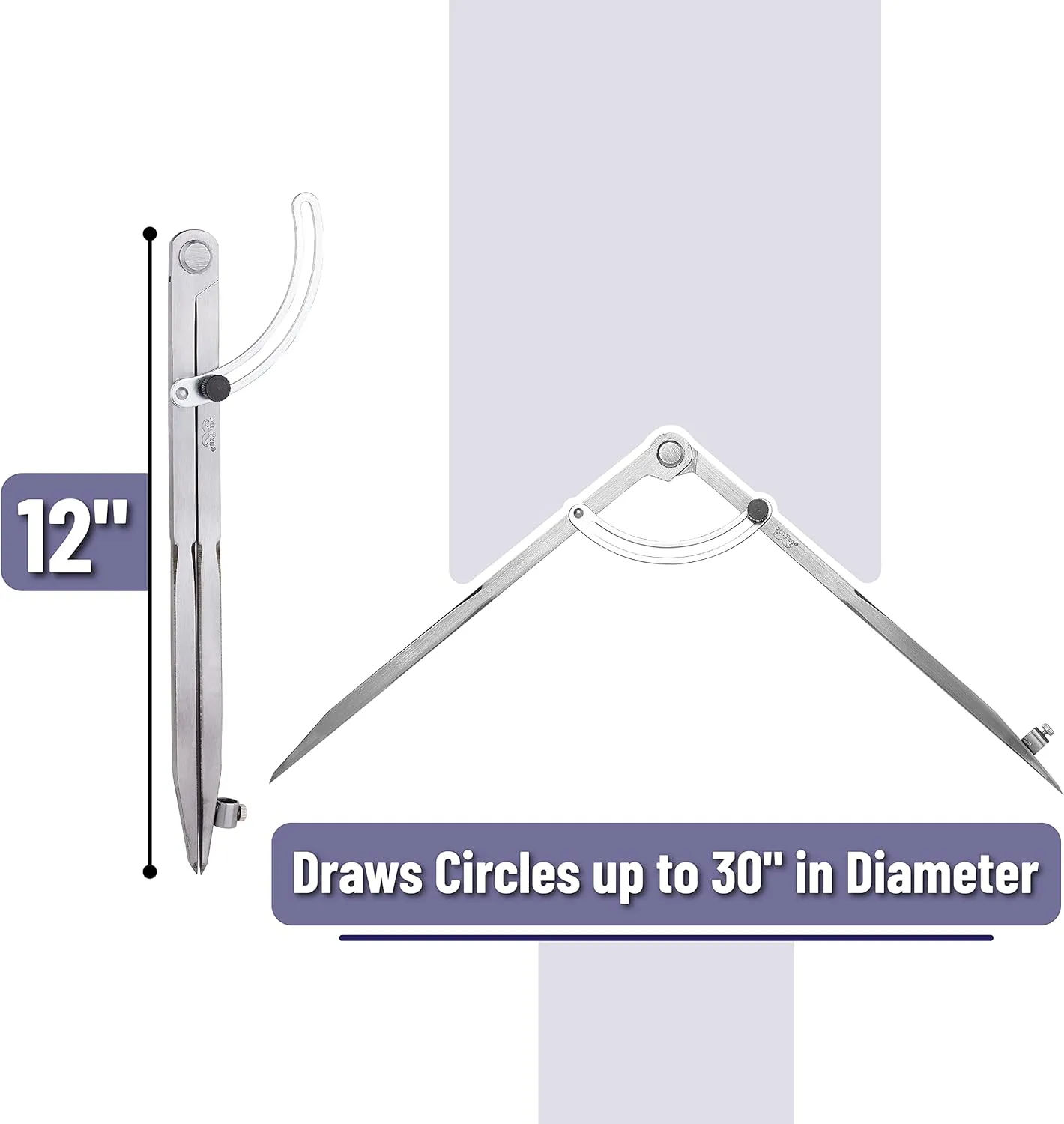 Mr. Pen- Professional Large Compass for Woodworking, 12 Inch Compass with Wing, Compass for Geometry, Compass Drawing Tool, Woodworking Compass, Pencil Compass for Carpenter, Drafting, Drawing Compass