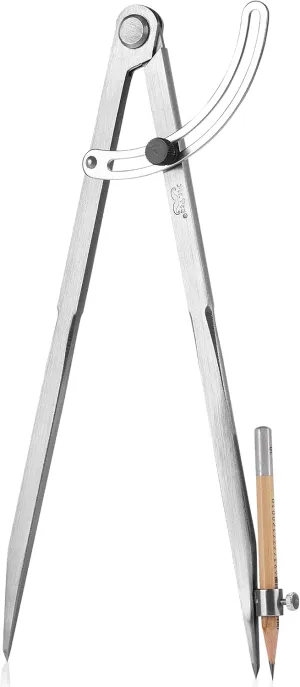 Mr. Pen- Professional Large Compass for Woodworking, 12 Inch Compass with Wing, Compass for Geometry, Compass Drawing Tool, Woodworking Compass, Pencil Compass for Carpenter, Drafting, Drawing Compass