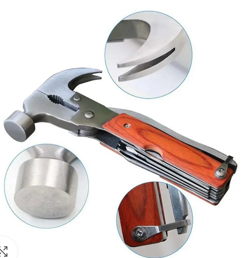 Multifunction Foldable Pliers Knife Screwdriver Emergency Pocket Tool Hammer