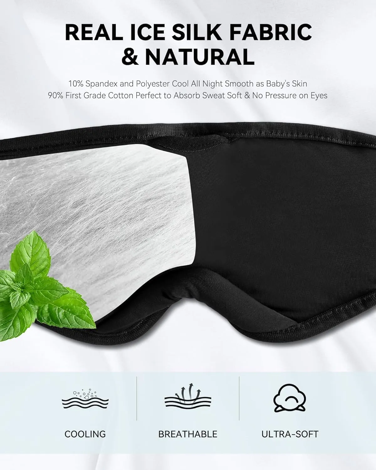 MUSICOZY Sleep Headphones Bluetooth Sleep Eye Mask for Sleeping, Headband Wireless Sleeping Masks Headphones, Earbuds for Side Sleepers Men Women with Speakers Cool Tech Gadgets