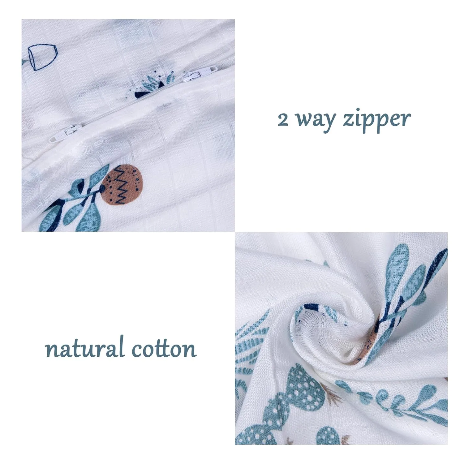 Muslin Toddler Sleeping Sack 0.5 TOG LARGE – Lightweight & Breathable Baby Sleep Bag, Summer Wearable Blanket for 3-5 Years Old,All Seasons Sleeper Sacks