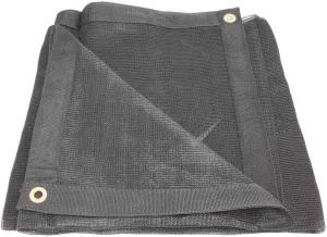 Mytee Products 8'x10' Black 70% Shade Mesh Tarp for Outdoor w/Grommets - 6 Oz Extra Durable Heavy Duty Mesh Tarps for Dump Truck, Rolloff Trucks - Mesh Shade Net Cloth for Sun, Plant, Patio