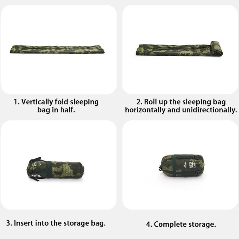 Naturehike 80.7''×33.4'' Waterproof Sleeping Bag, Portable Sleeping Bag with Compression Sack, Lightweight Spliceable Sleeping Bag for Outdoor Camping & Backpacking