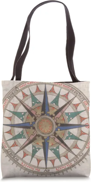 Nautical Compass Rose Tote Bag