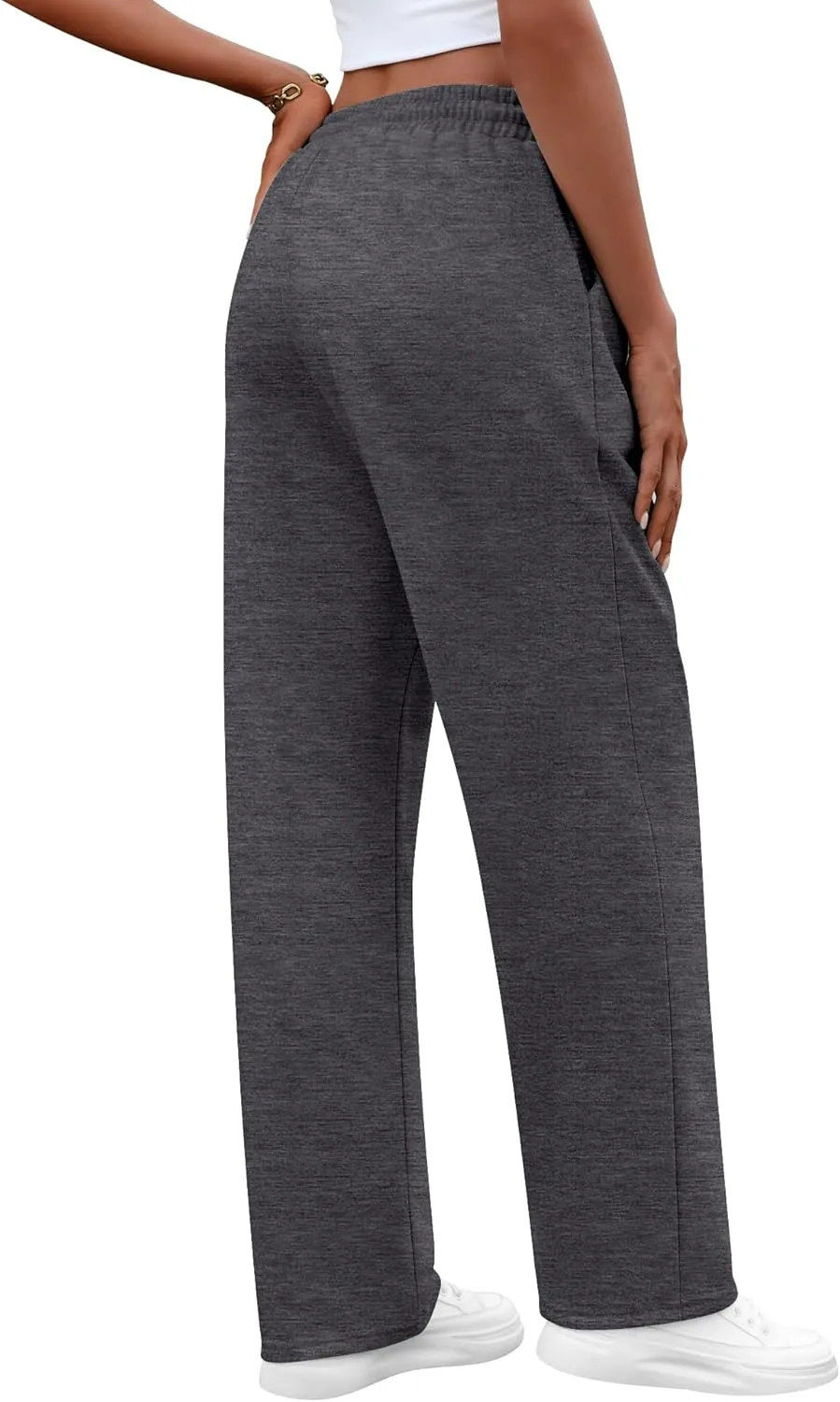Neer 3 Pack Women's Yoga Pants with Pockets, High Waisted Cozy Lounge Pants Drawstring Sweatpants Loose Wide Leg Jogger