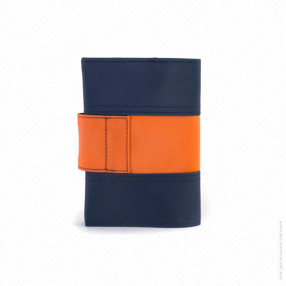 New York Passport Jacket in Dark Blue and Orange