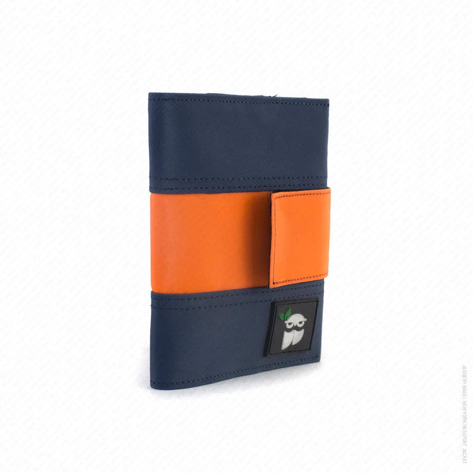 New York Passport Jacket in Dark Blue and Orange