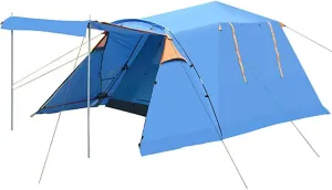 NIEH 4 Person Cabin Family Tent Outdoor Windproof Sunscreen Breathable Double Layered Automatic Instant Camping Canopy for Fishing Hiking Beach