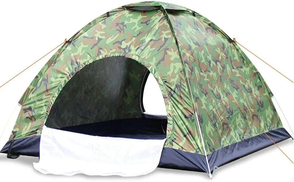 NIEH Automatic Pop-Up Camping Tent,3-4 Person Dome Tent,Rain and Sun Protection,Ventilation and Protection,Super Tough Fiber Support Pole,Large Family Tent for Family Outdoor Camping,Camouflage