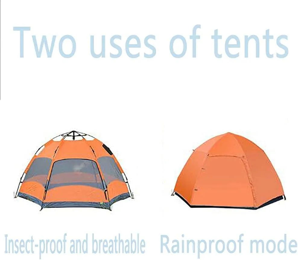 NIEH Camping Tent,Camping Waterproof Hiking Sun Shelter,Outdoor Double Layer Tent Easy Set Up 3-4 People Blue 95x53inch