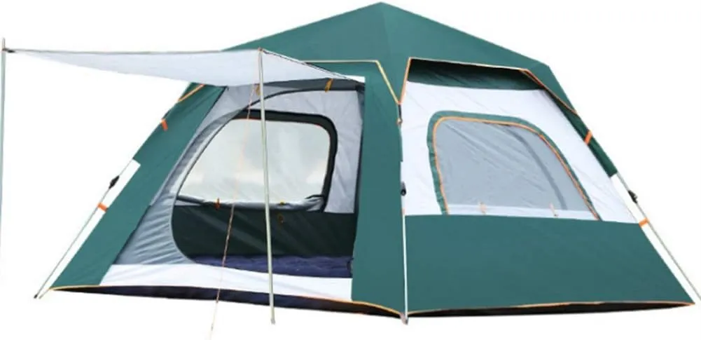 NIEH Double Layer Portable Outdoor Lightweight Tent for 5-6 Persons, Pop Up Tent Waterproof Sun Shade Anti UV for Beach/Hiking/Backpacking/Fishing Instant 4 Season Sun Shelter